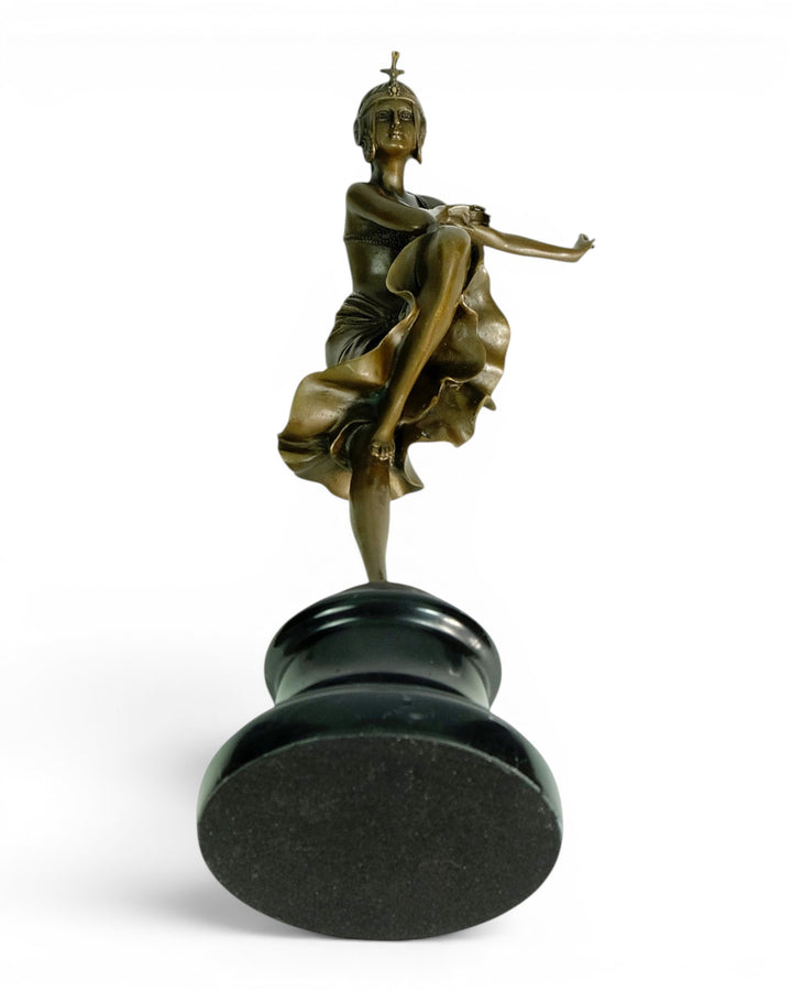 Bronze sculpture of a Hindu dancer in Art Deco style - after Chiparus