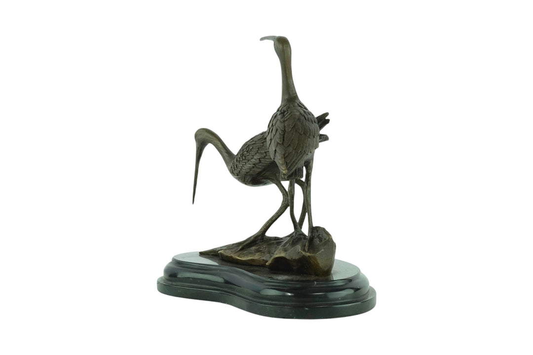Bronze sculpture of two black-tailed godwits