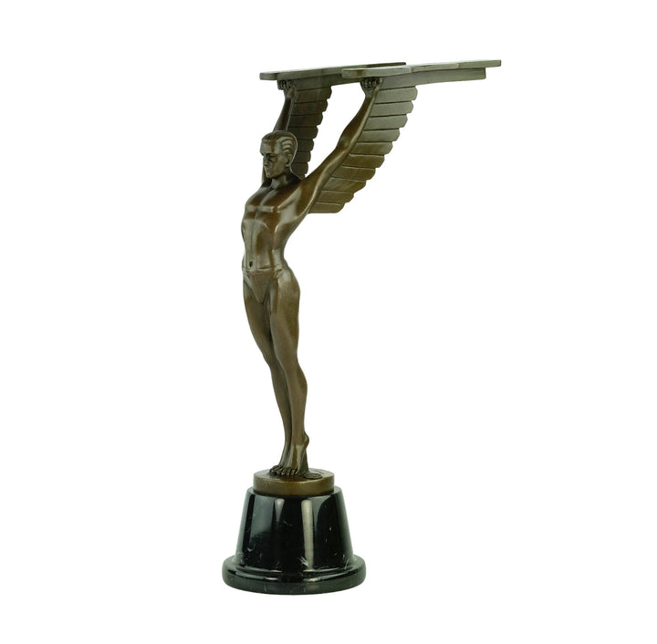 Bronze sculpture of a winged Icarus after Otto Schmidt-Hofer