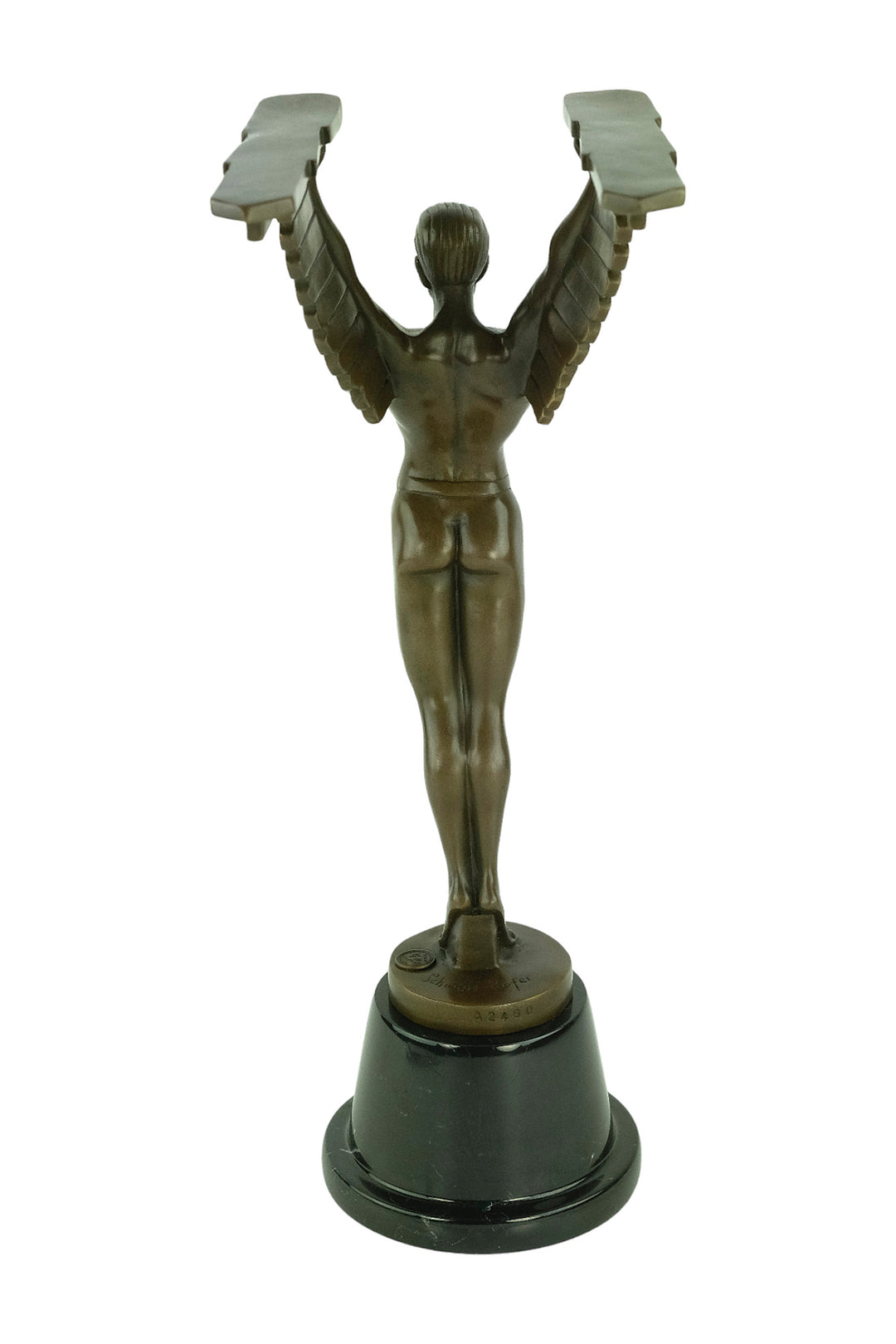 Bronze sculpture of a winged Icarus after Otto Schmidt-Hofer