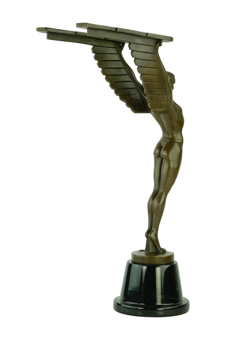 Bronze sculpture of a winged Icarus after Otto Schmidt-Hofer