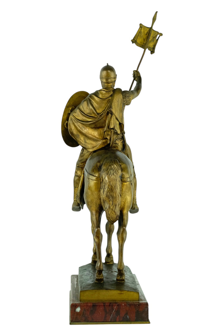 Antique bronze sculpture 'Cavalier Romain' by Emmanuel Fremiet