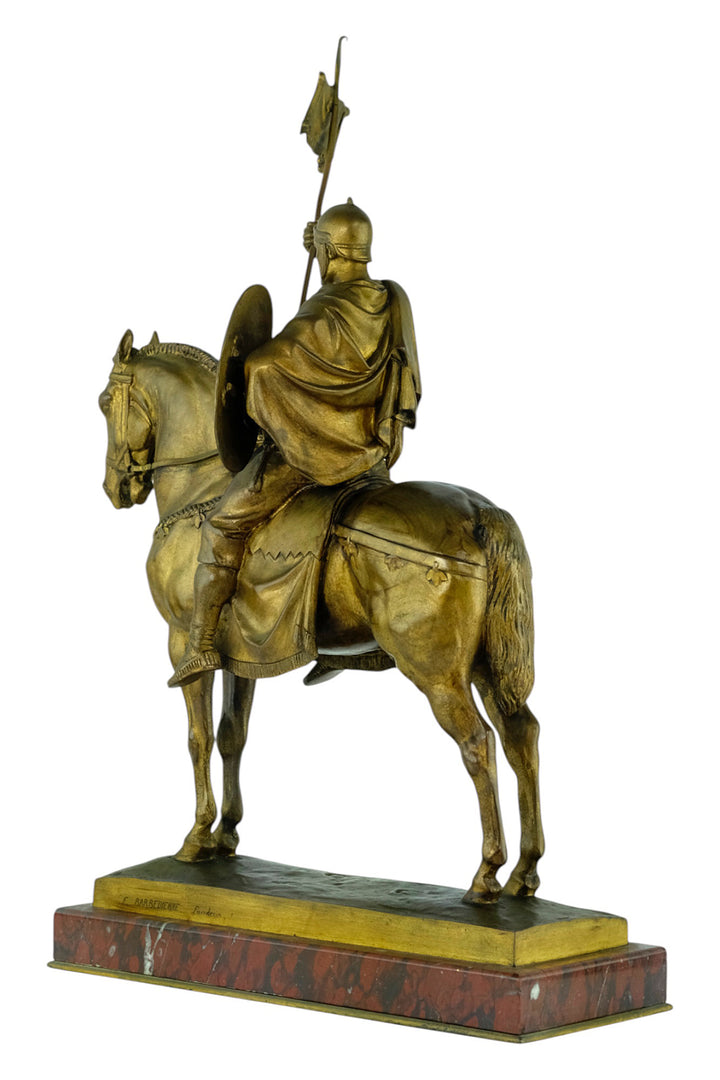 Antique bronze sculpture 'Cavalier Romain' by Emmanuel Fremiet