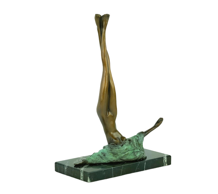 Modern bronze sculpture called Camouflage after Bruno Bruni