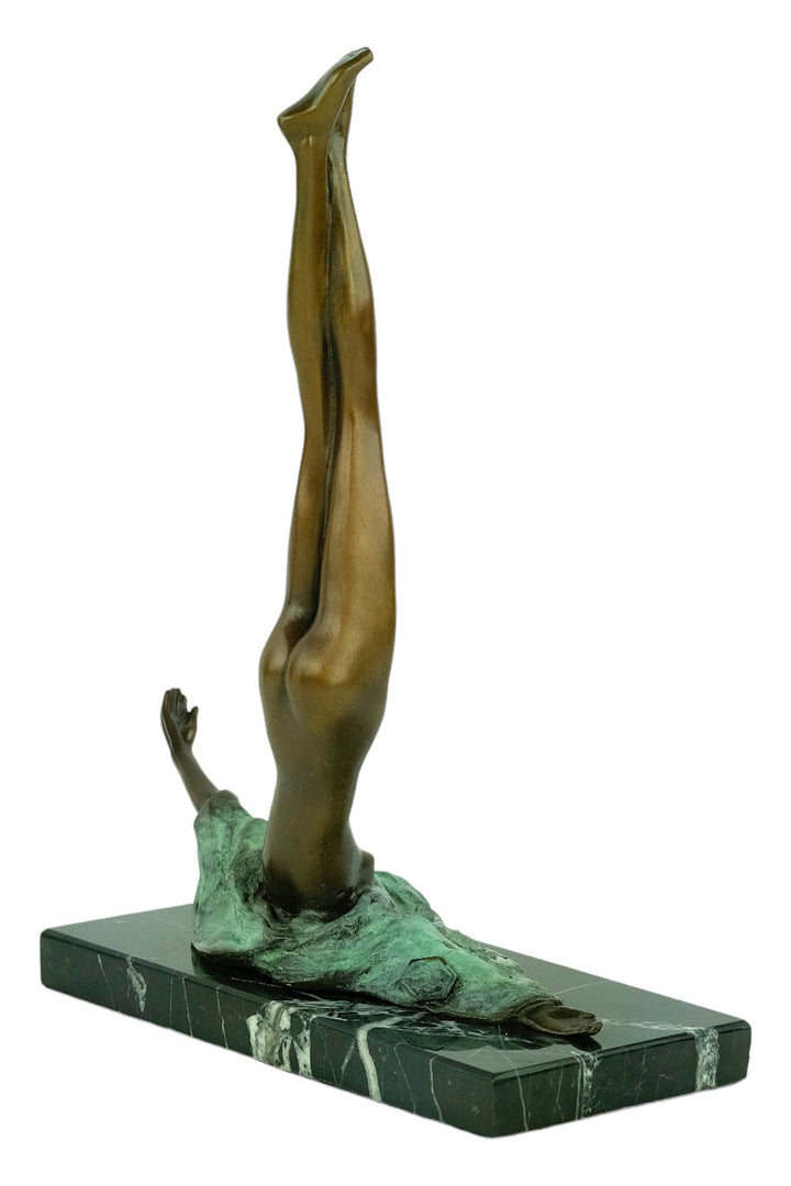 Modern bronze sculpture called Camouflage after Bruno Bruni