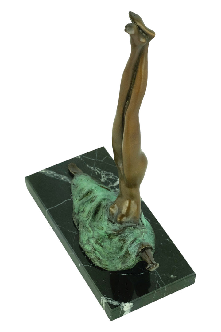 Modern bronze sculpture called Camouflage after Bruno Bruni