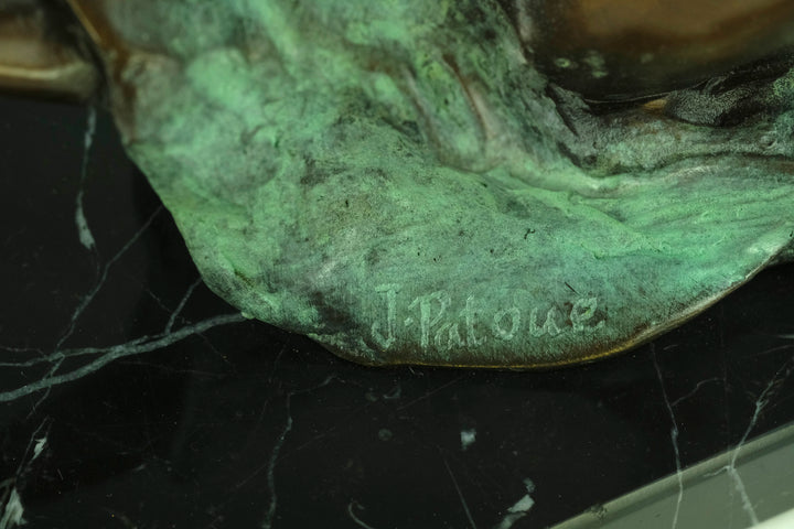 Modern bronze sculpture called Camouflage after Bruno Bruni