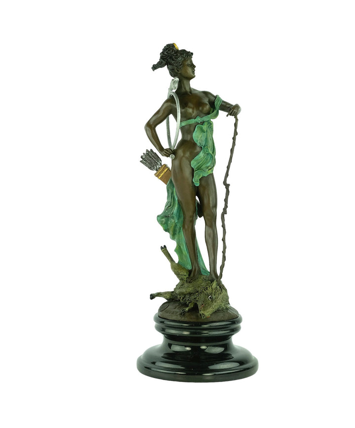 Bronze sculpture of Diana Victorious after Carrier-Belleuse