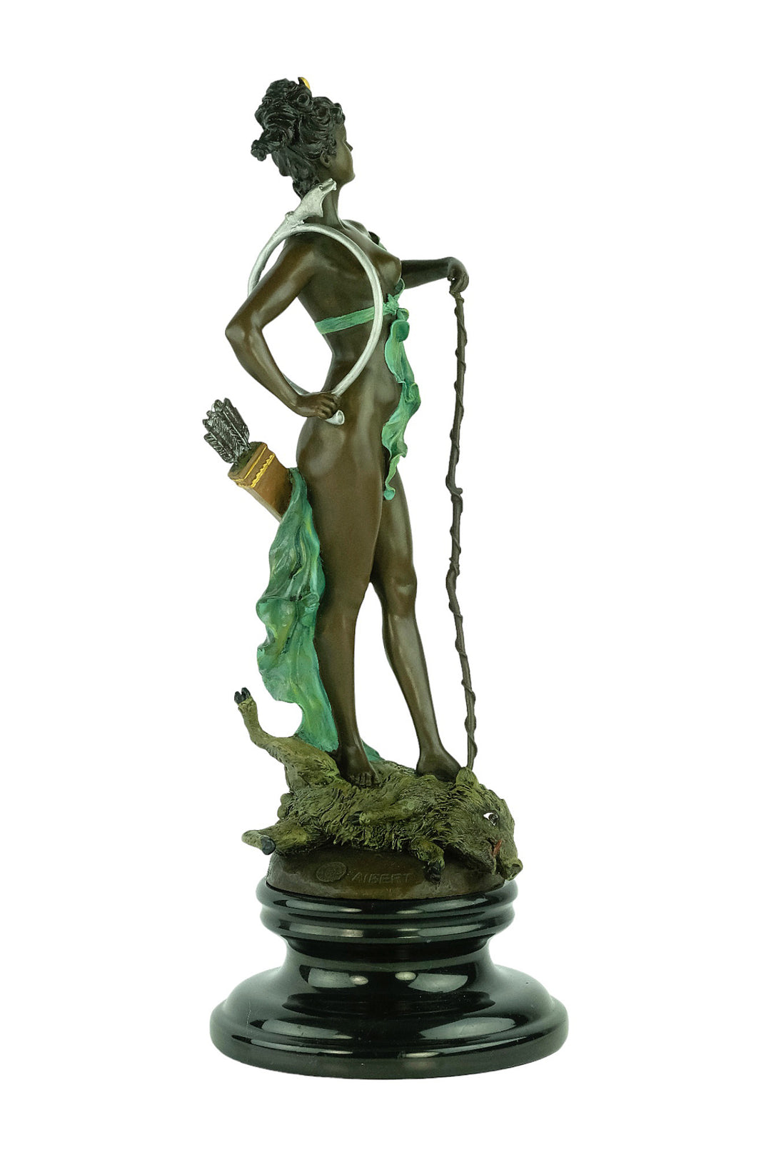 Bronze sculpture of Diana Victorious after Carrier-Belleuse