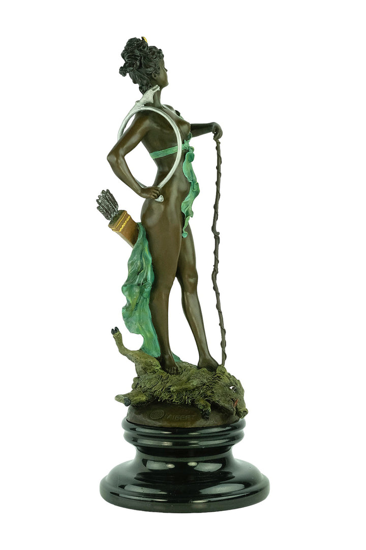 Bronze sculpture of Diana Victorious after Carrier-Belleuse
