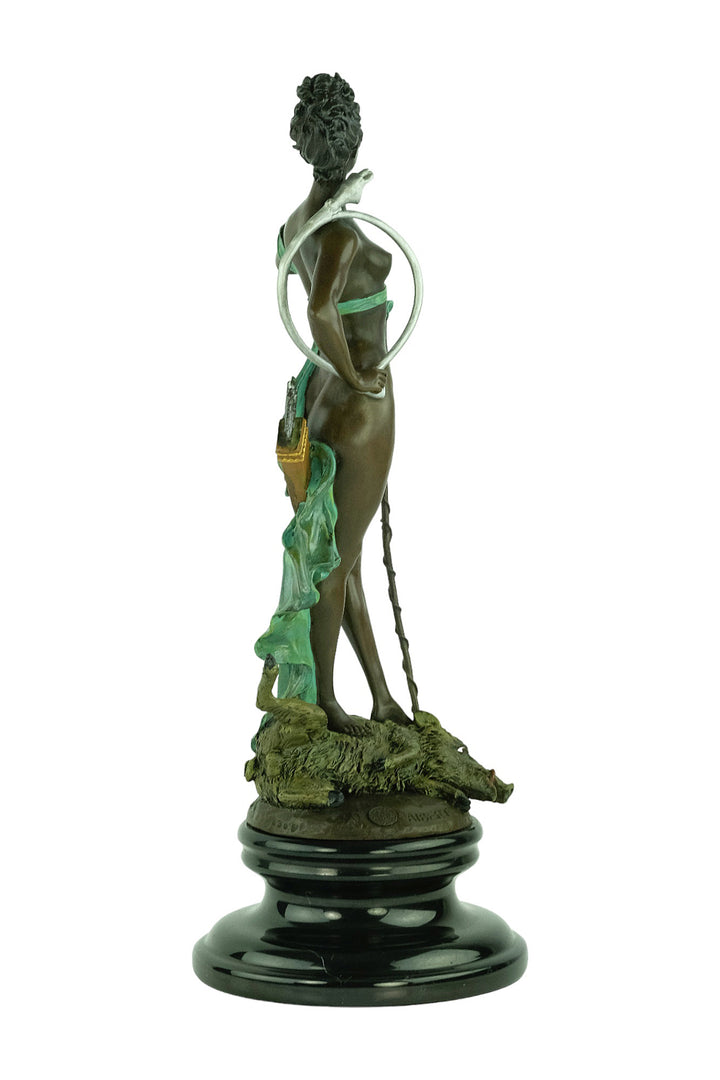 Bronze sculpture of Diana Victorious after Carrier-Belleuse