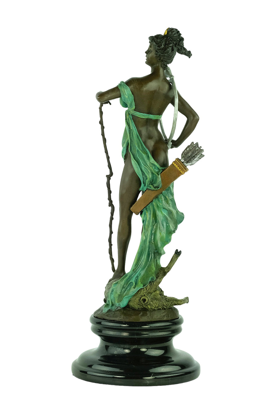 Bronze sculpture of Diana Victorious after Carrier-Belleuse