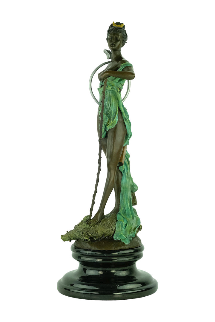 Bronze sculpture of Diana Victorious after Carrier-Belleuse