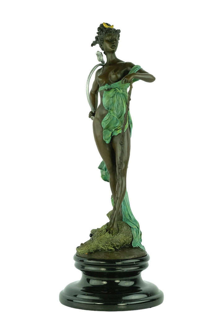 Bronze sculpture of Diana Victorious after Carrier-Belleuse