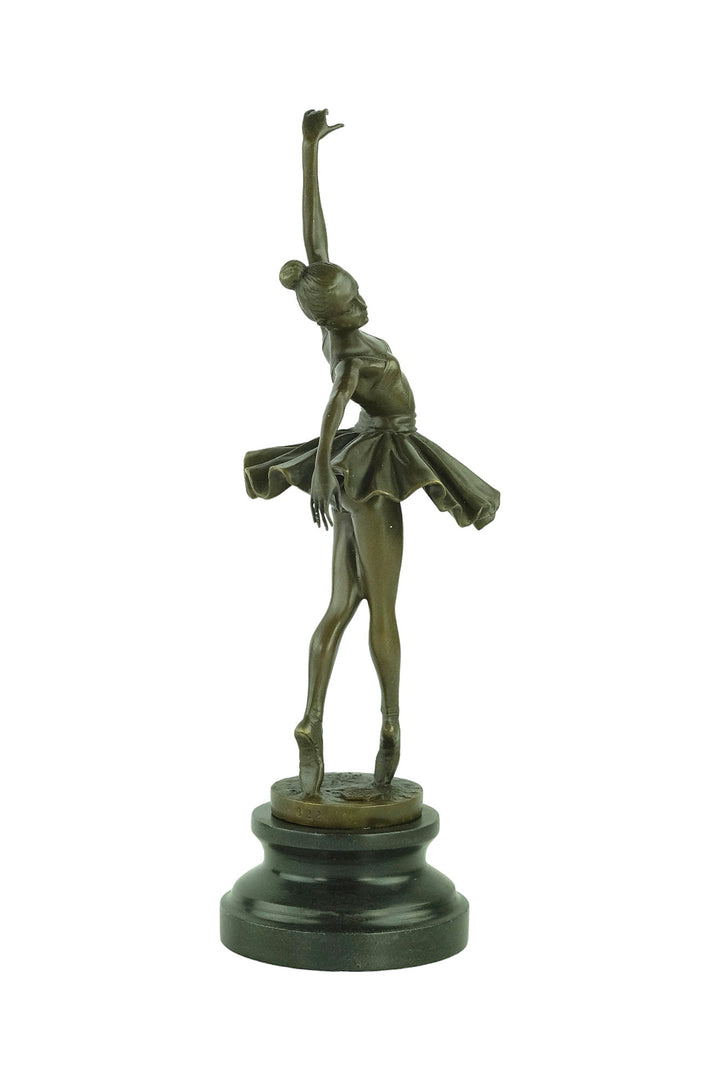 Bronze sculpture of a graceful dancing ballerina