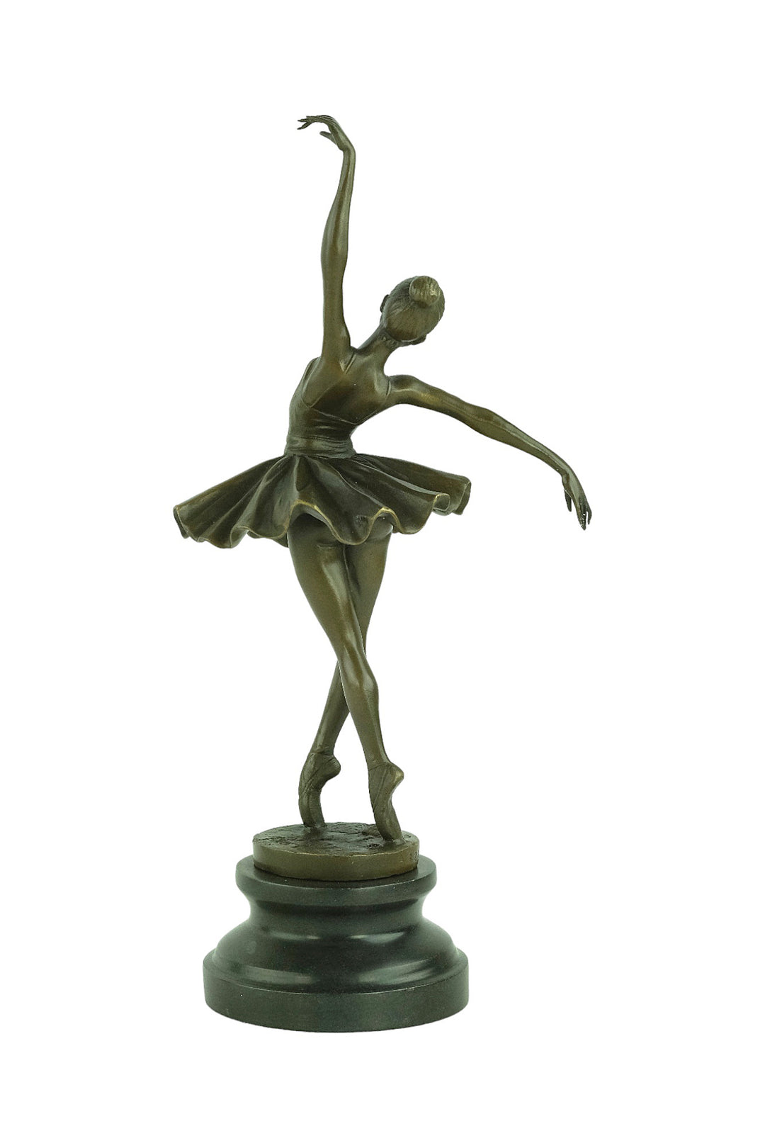 Bronze sculpture of a graceful dancing ballerina