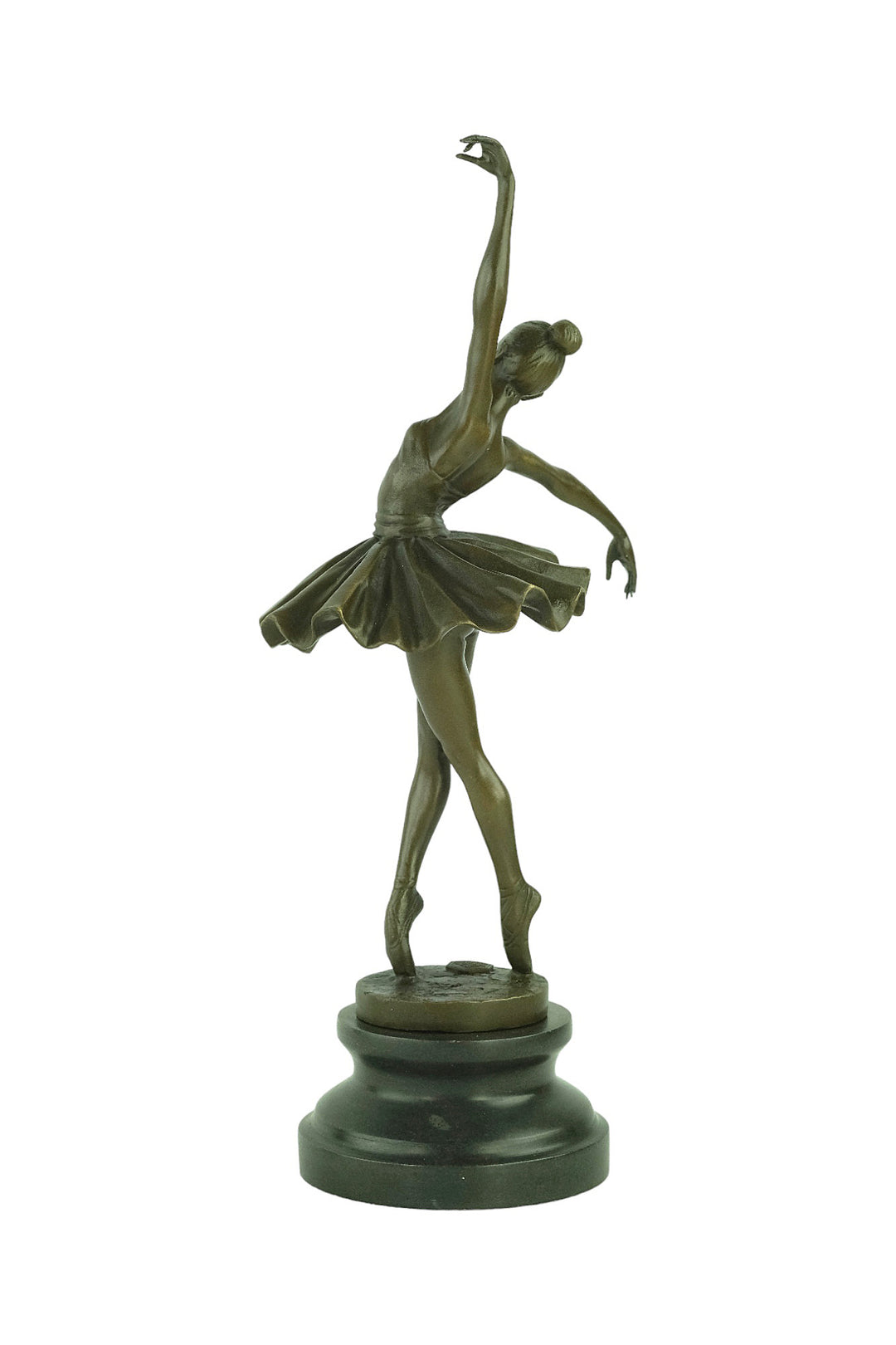 Bronze sculpture of a graceful dancing ballerina