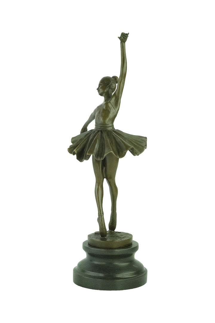 Bronze sculpture of a graceful dancing ballerina