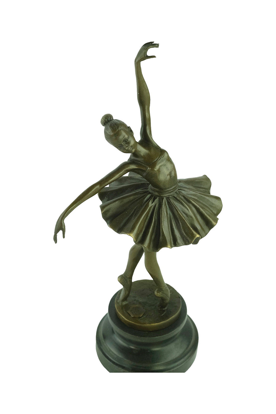 Bronze sculpture of a graceful dancing ballerina