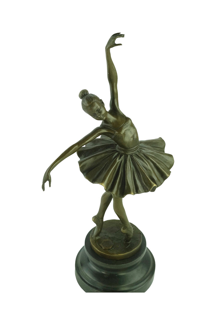 Bronze sculpture of a graceful dancing ballerina