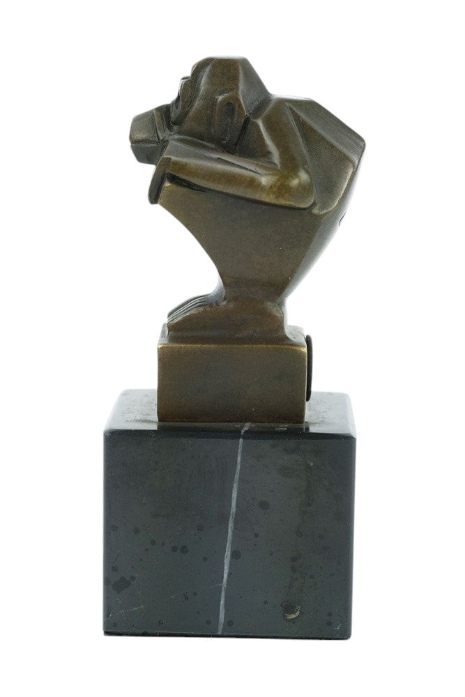 Bronze sculpture of a monkey in Art Deco style
