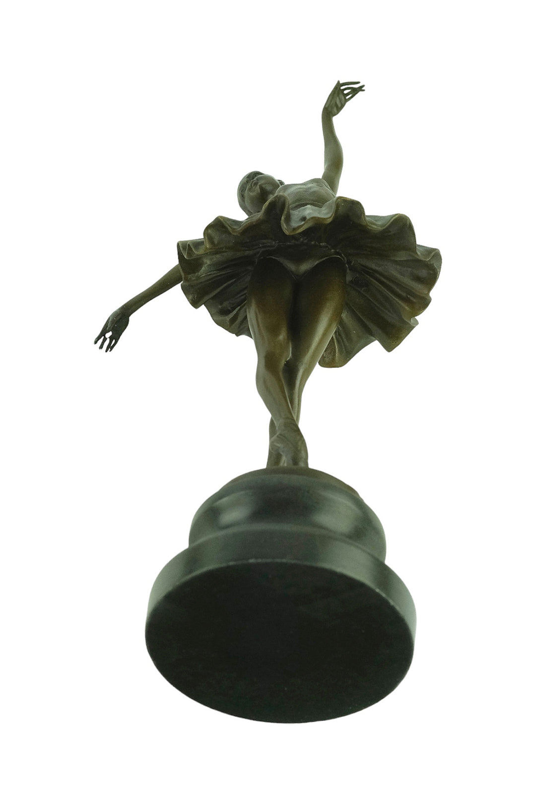 Bronze sculpture of a graceful dancing ballerina