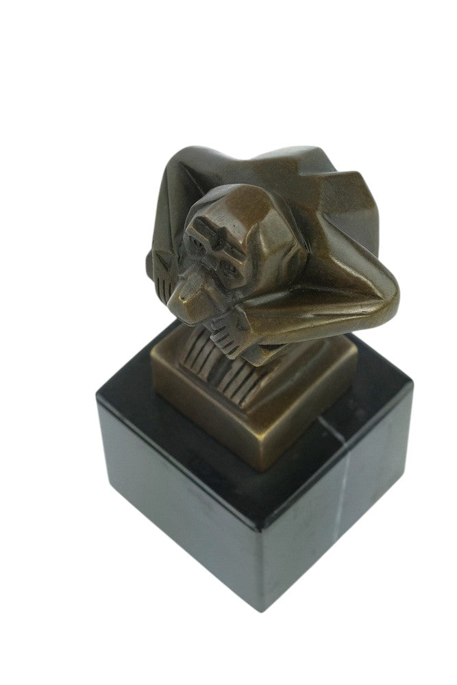 Bronze sculpture of a monkey in Art Deco style