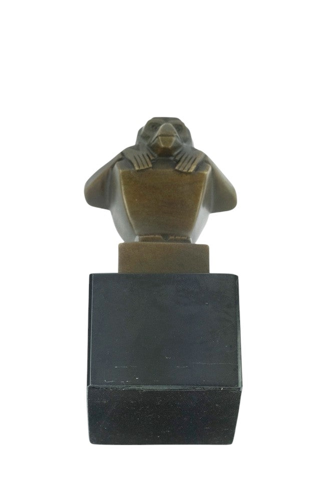 Bronze sculpture of a monkey in Art Deco style