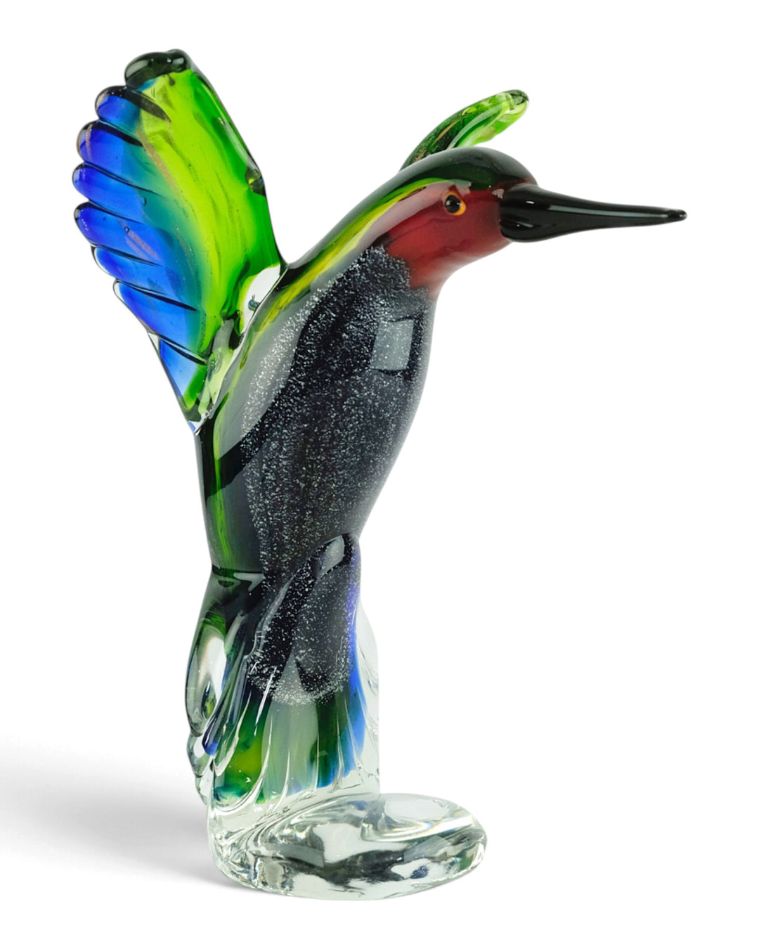 Glazen kolibri beeld