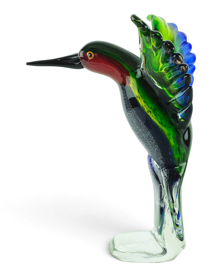 Glazen kolibri beeld