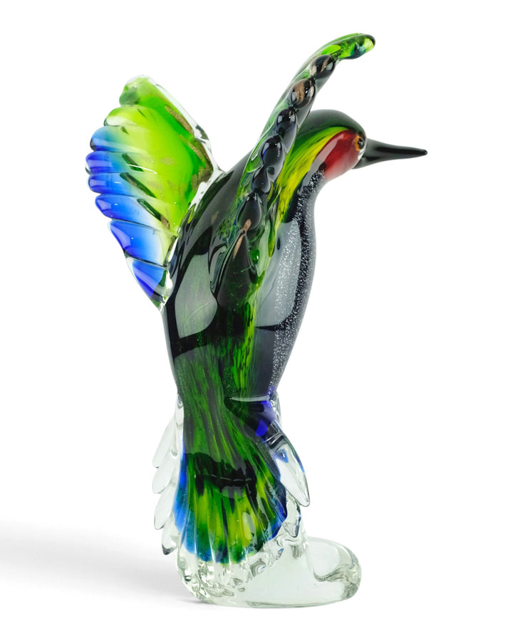Glazen kolibri beeld
