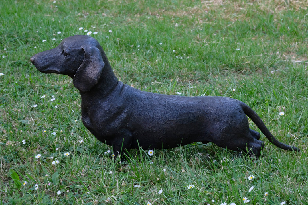 Lebensgröße Bronze Dackel Skulptur
