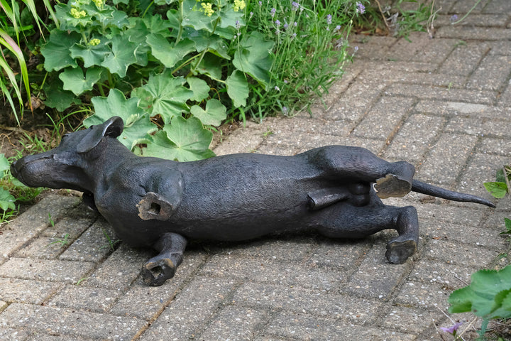 Lebensgröße Bronze Dackel Skulptur