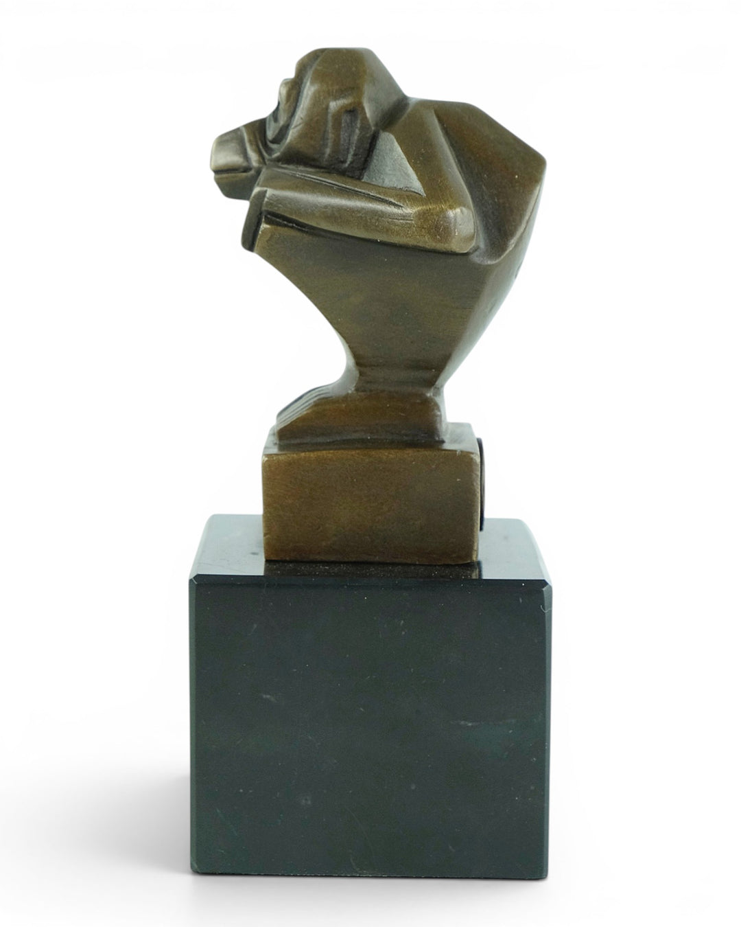 Scultura in bronzo di una scimmia in stile Art Déco