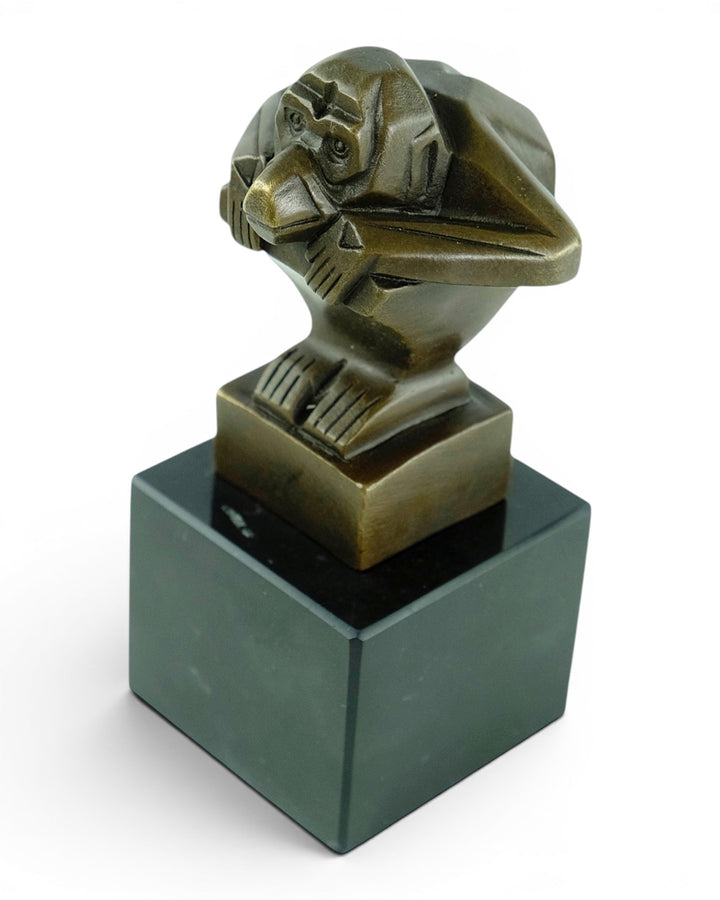 Scultura in bronzo di una scimmia in stile Art Déco
