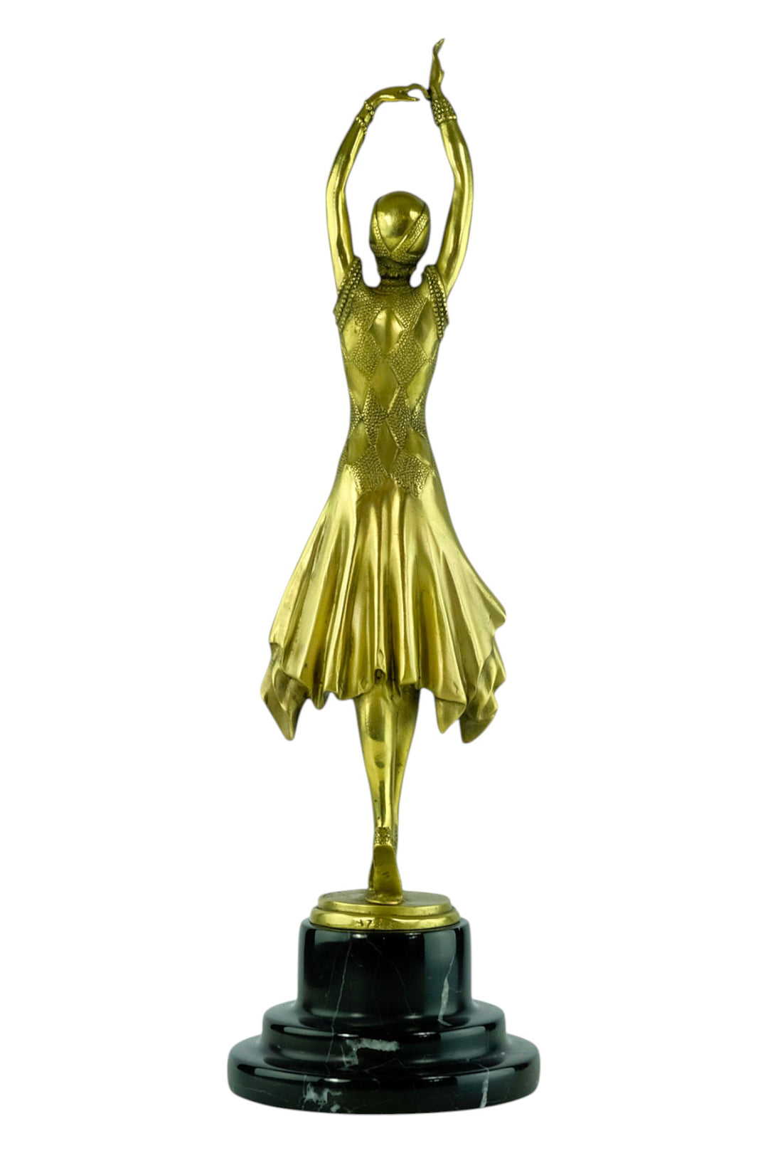 Elegante Bronzeskulptur ‘Miss Kita’ im Art-Déco-Stil