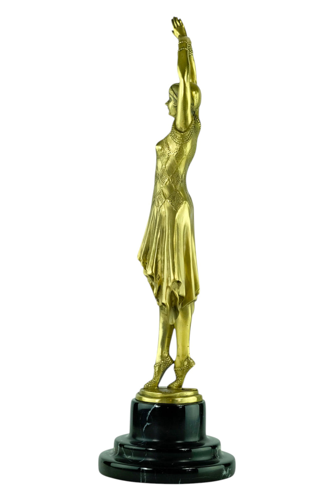 Elegante Bronzeskulptur ‘Miss Kita’ im Art-Déco-Stil