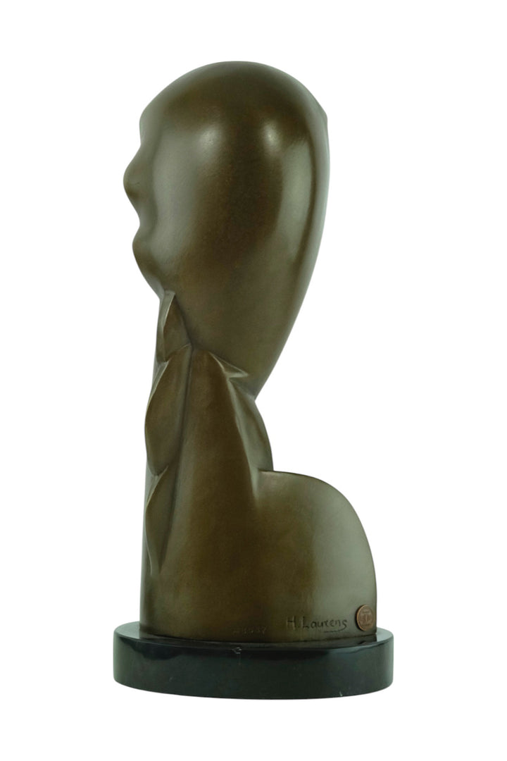 Bronzeskulptur nach Tête de jeune fille von Henri Laurens