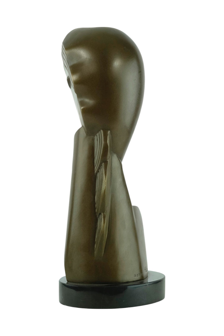 Bronzeskulptur nach Tête de jeune fille von Henri Laurens