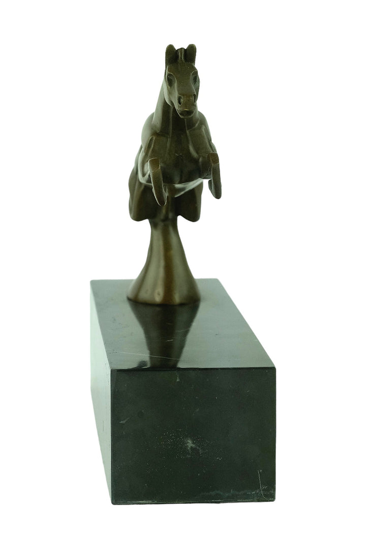 Bronze sculpture of a leaping horse in Art Deco style