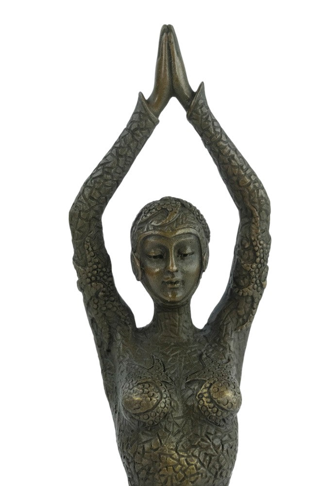 Bronze sculpture of an egyptian dancer in Art Deco style