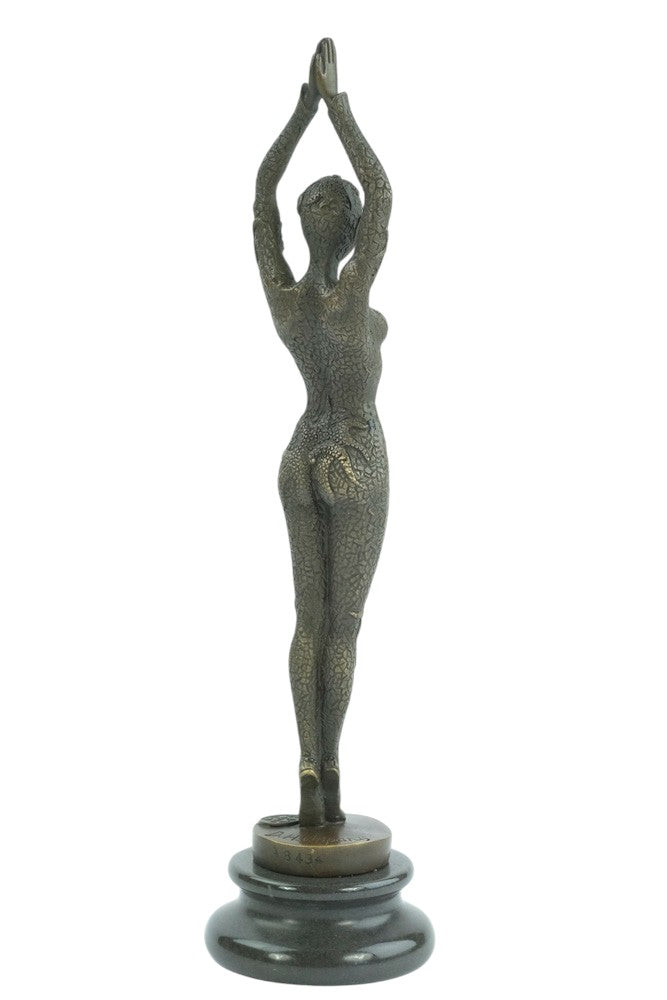 Bronze sculpture of an egyptian dancer in Art Deco style