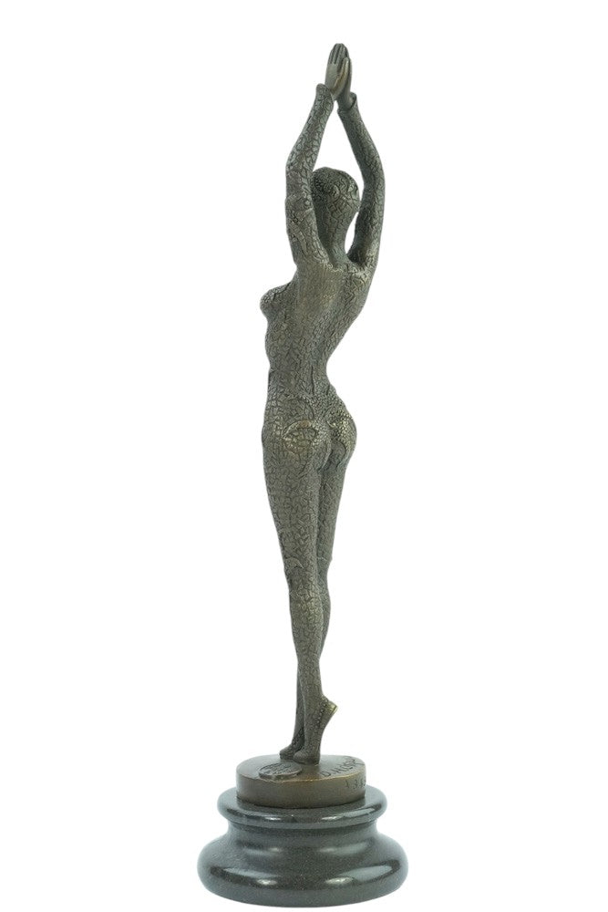 Bronze sculpture of an egyptian dancer in Art Deco style