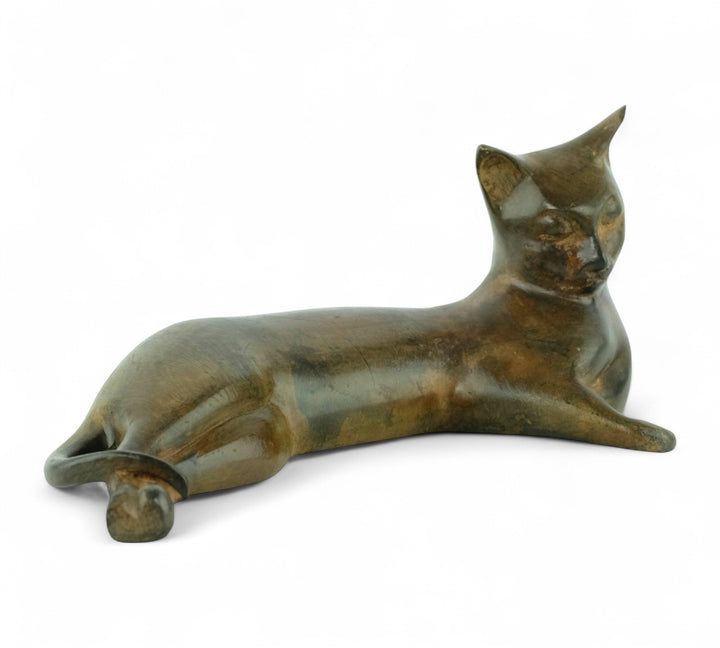 Bronze cat sculpture by Pierre Chenet