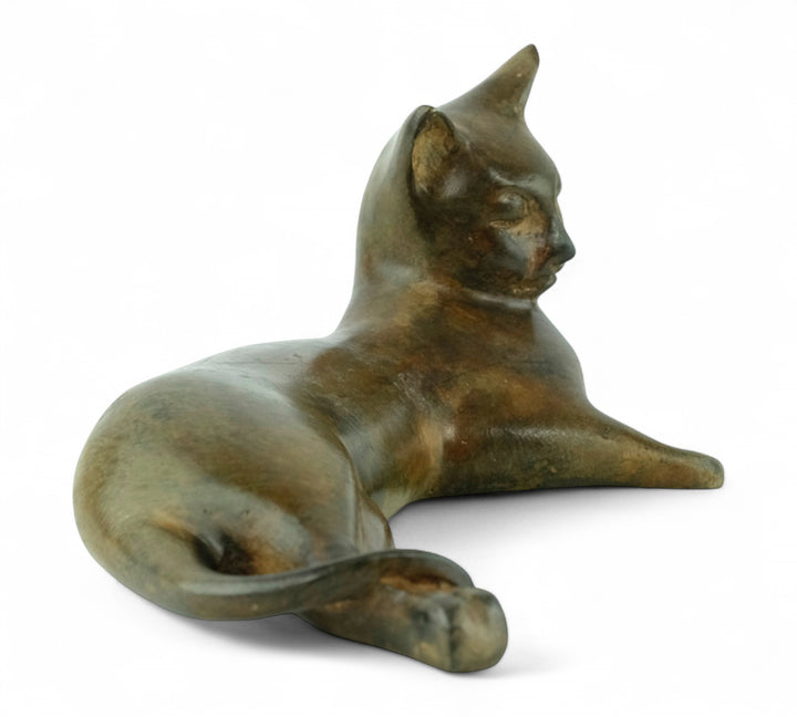 Bronze cat sculpture by Pierre Chenet