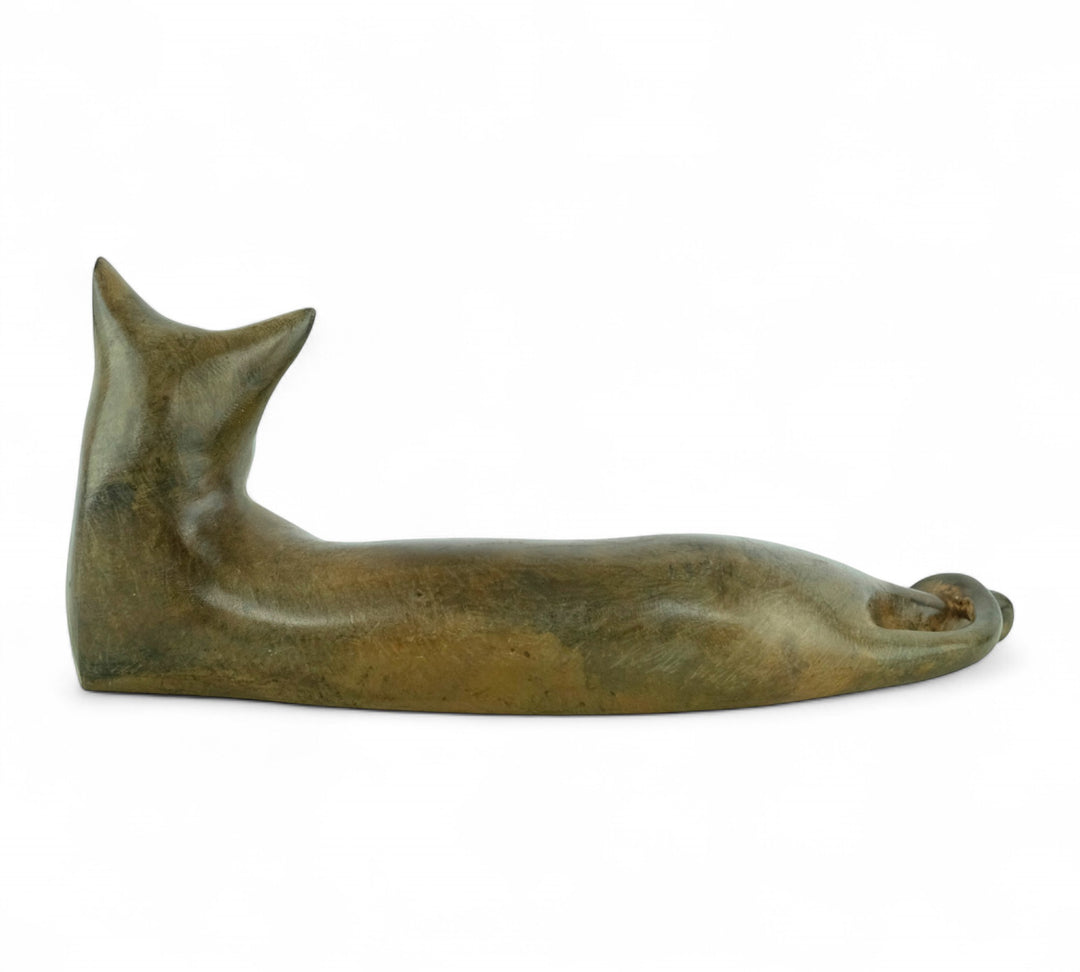 Bronze cat sculpture by Pierre Chenet