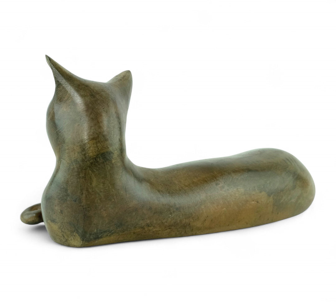 Bronze cat sculpture by Pierre Chenet
