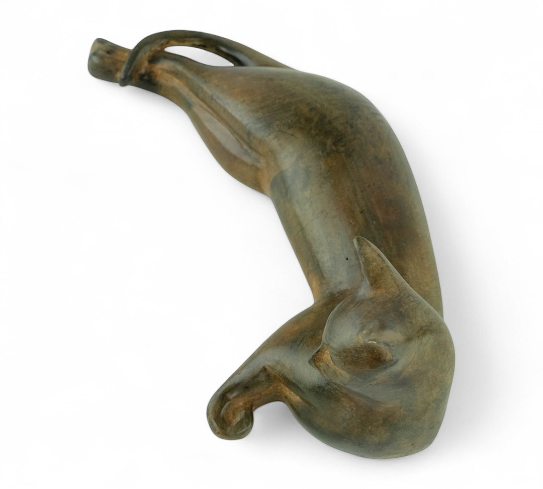 Bronze cat sculpture by Pierre Chenet