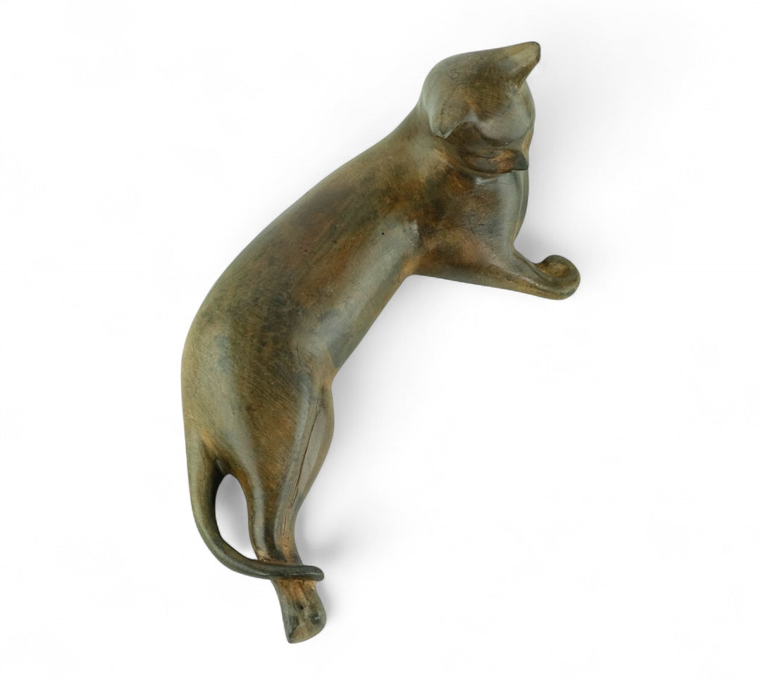 Bronze cat sculpture by Pierre Chenet