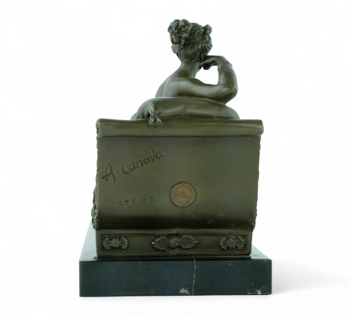 Bronze sculpture of Pauline Bonaparte on a chaise longue